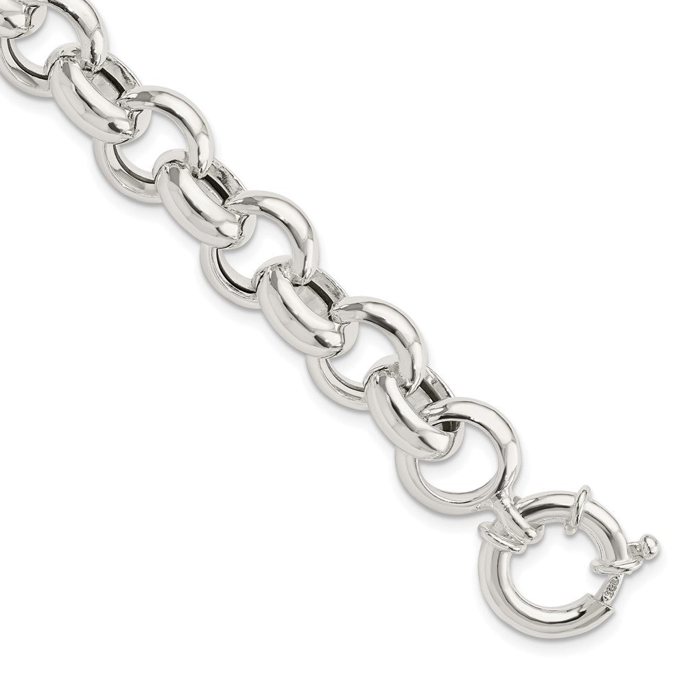 Sterling Silver Polished Fancy Link Bracelet