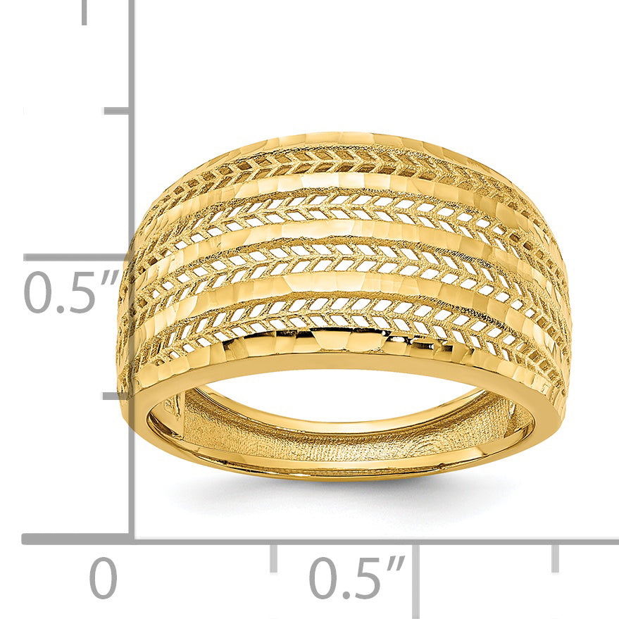 14K Polished Fancy Ring