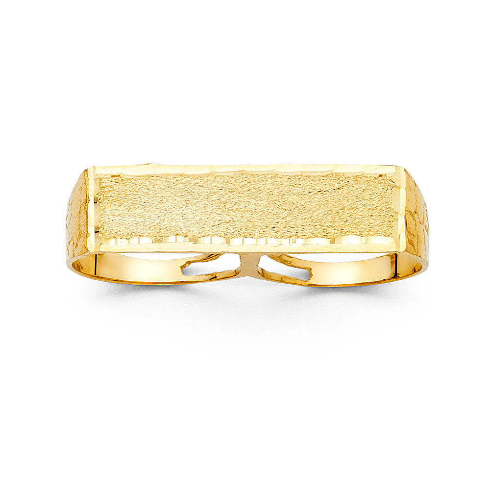 14K Yellow Gold 2-Finger Men’s Ring
