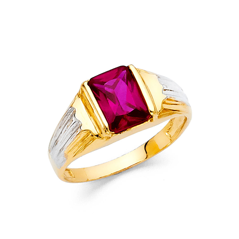 14K Yellow Gold CZ Ring