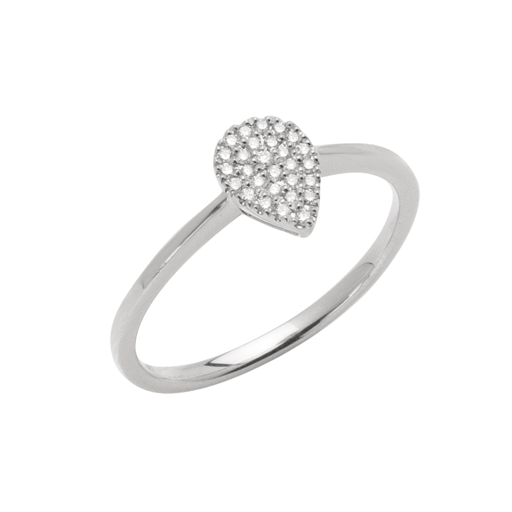 14KW 0.15CTW DIAMOND CLUSTER PEAR SHAPED PROMISE