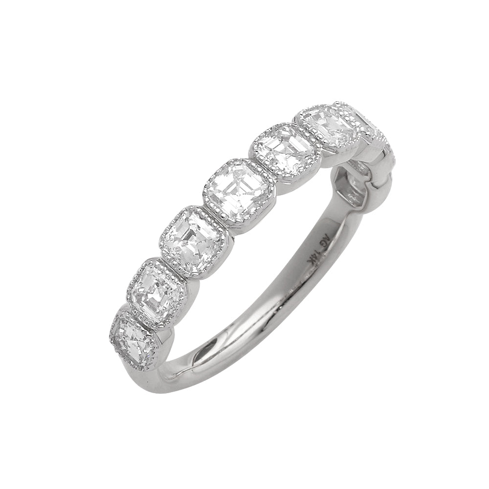 14KW 1.50CTW CUSHION DIAMOND 9-STONE BAND
