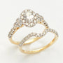 14KY 1.35CTW OCAL DIAMOND BRIDAL SET - SINGLE HALO
