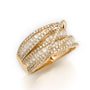14KY 2.30CTW PRINCESS AND ROUND DIAMOND MULTI ROW
