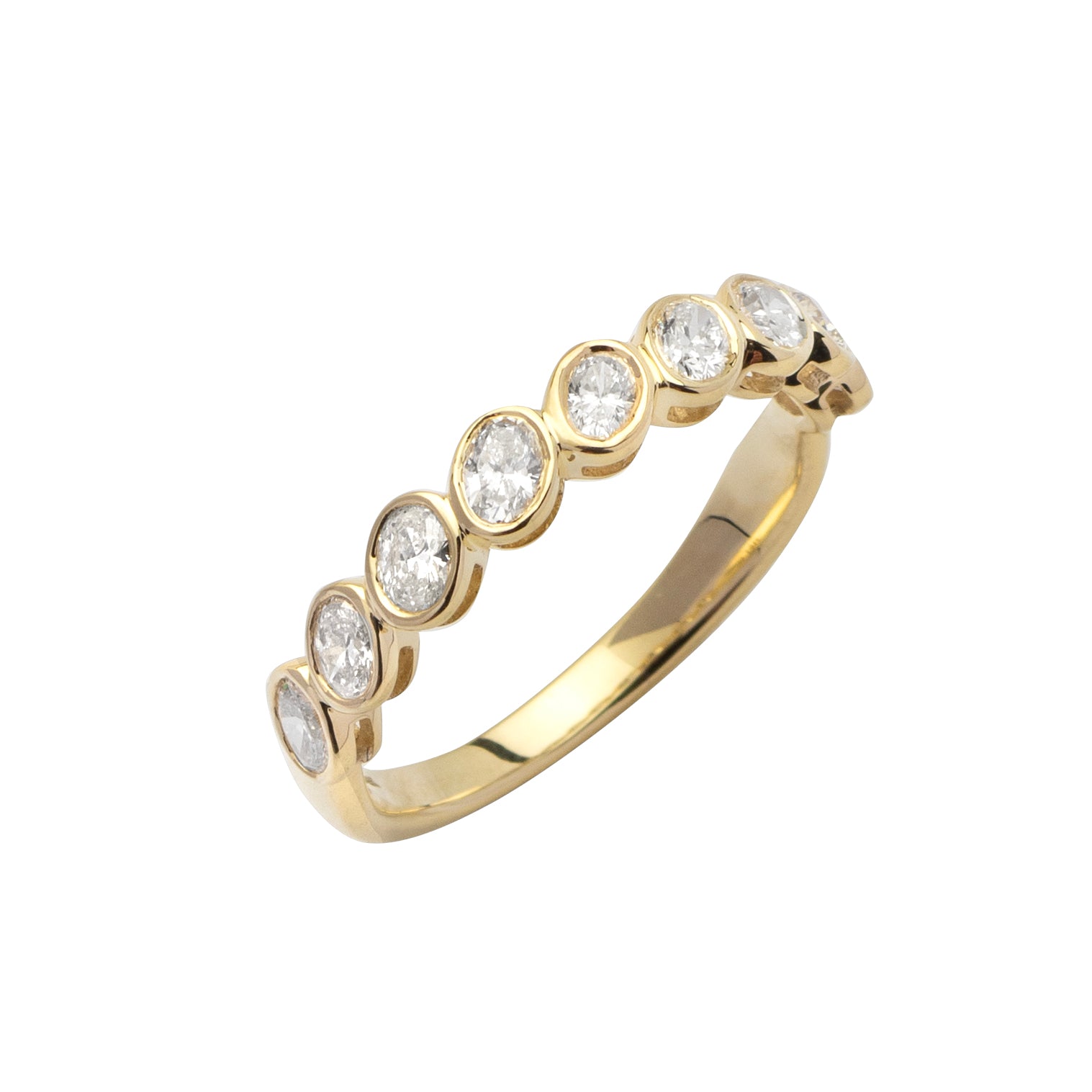 14KY 0.75CTW DIAMOND OVAL LADIES BAND