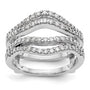 14k White Gold 5/8 ct Lab Grown Diamond VS/SI+ G+ Complete Ring Guard