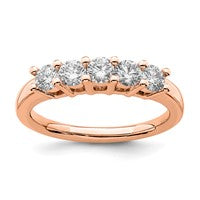 14kr Lab Grown Diamond VS/SI+ G+ 5-Stone Band