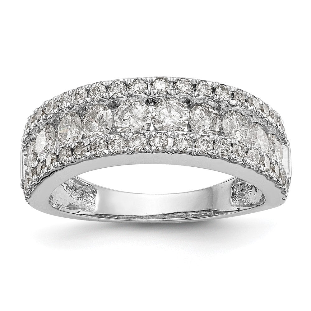 14k White Gold 1 1/2 ct Lab Grown Diamond VS/SI+ G+ Complete Fashion Band