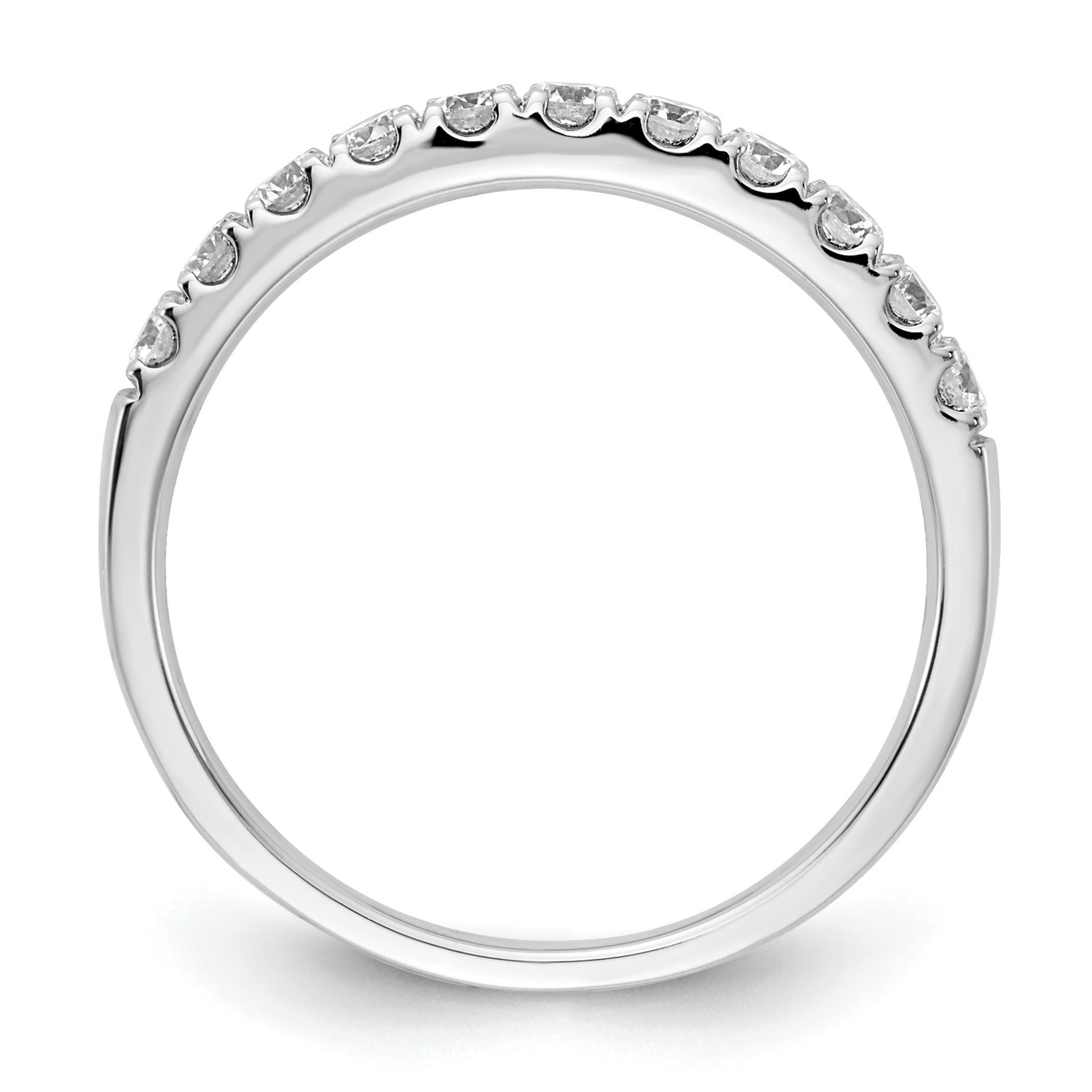 14k White Gold 1/2 ct Lab Grown Diamond VS/SI+ G+ Complete Wedding Band
