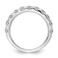 14k White Gold 1 1/2 ct Lab Grown Diamond VS/SI+ G+ Complete Wedding Band