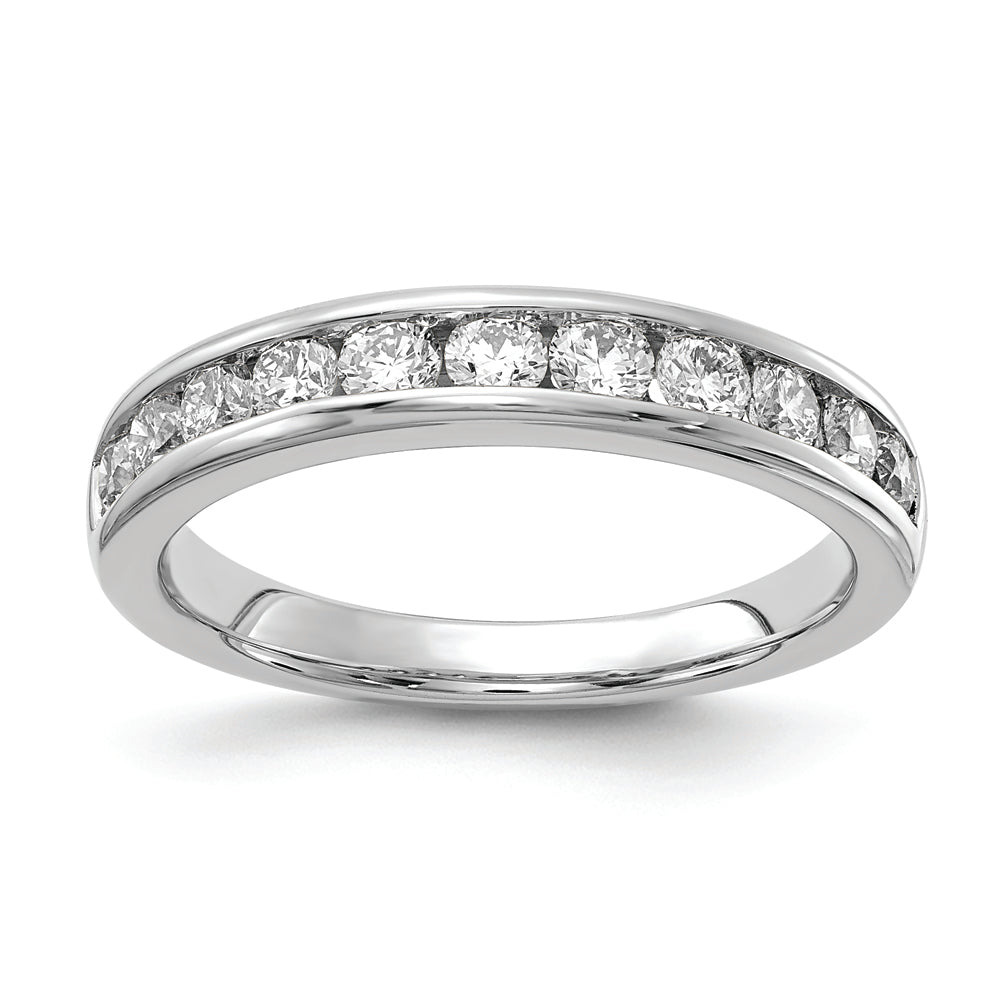 14k White Gold 3/4 ct Lab Grown Diamond VS/SI+ G+ Complete Band