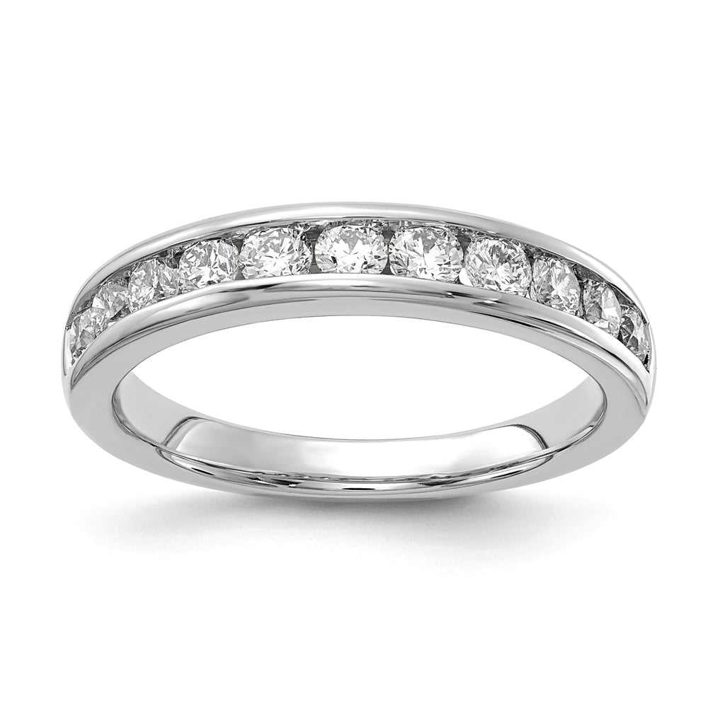 14k White Gold 3/4 ct Lab Grown Diamond VS/SI+ G+ Complete Band