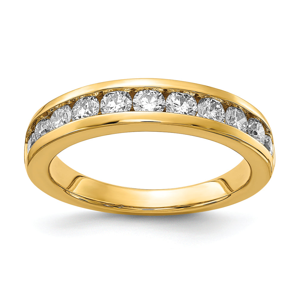 14k 1 ct Lab Grown Diamond VS/SI+ G+ Complete Channel Set Band