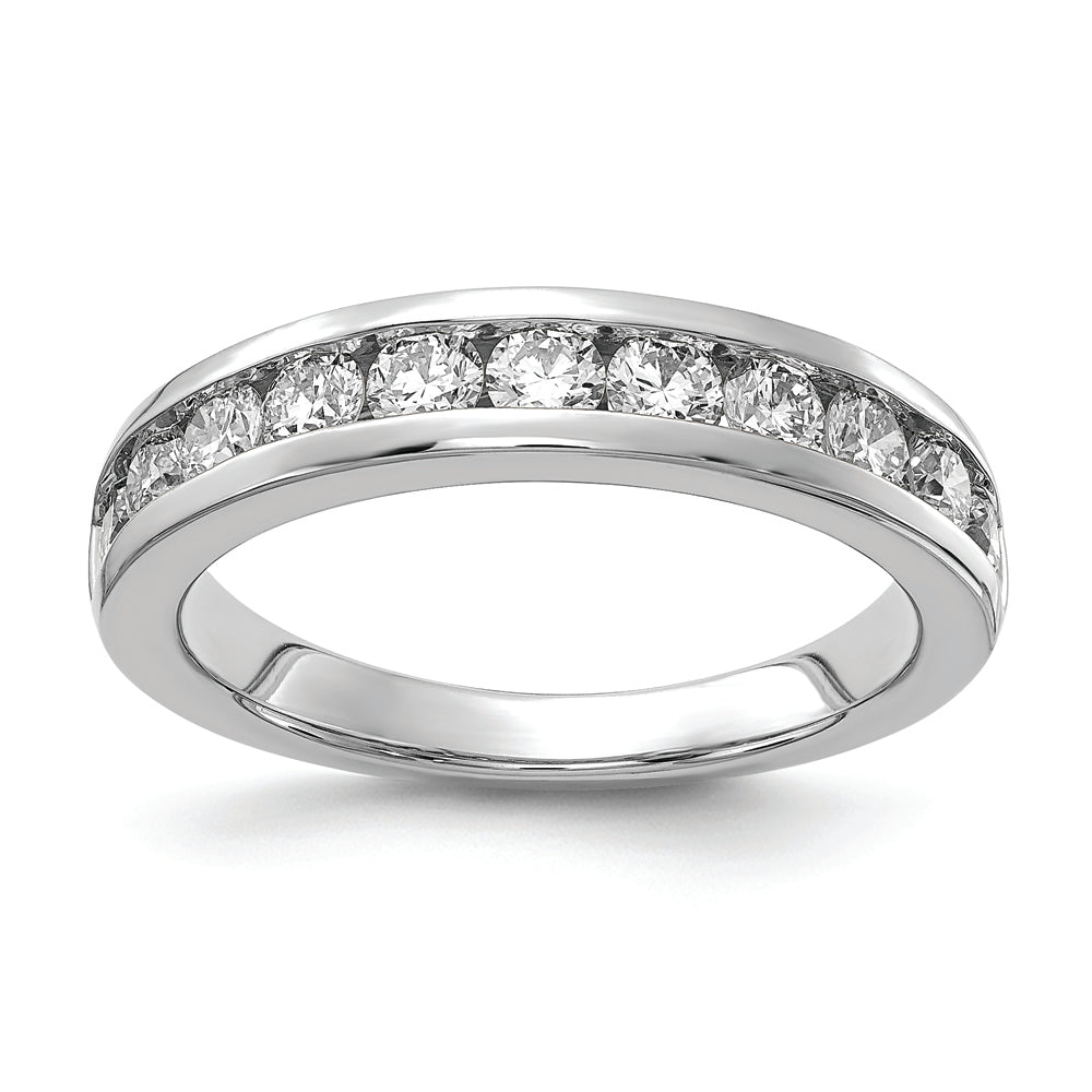 14k White Gold 1 ct Lab Grown Diamond VS/SI+ G+ Complete Band