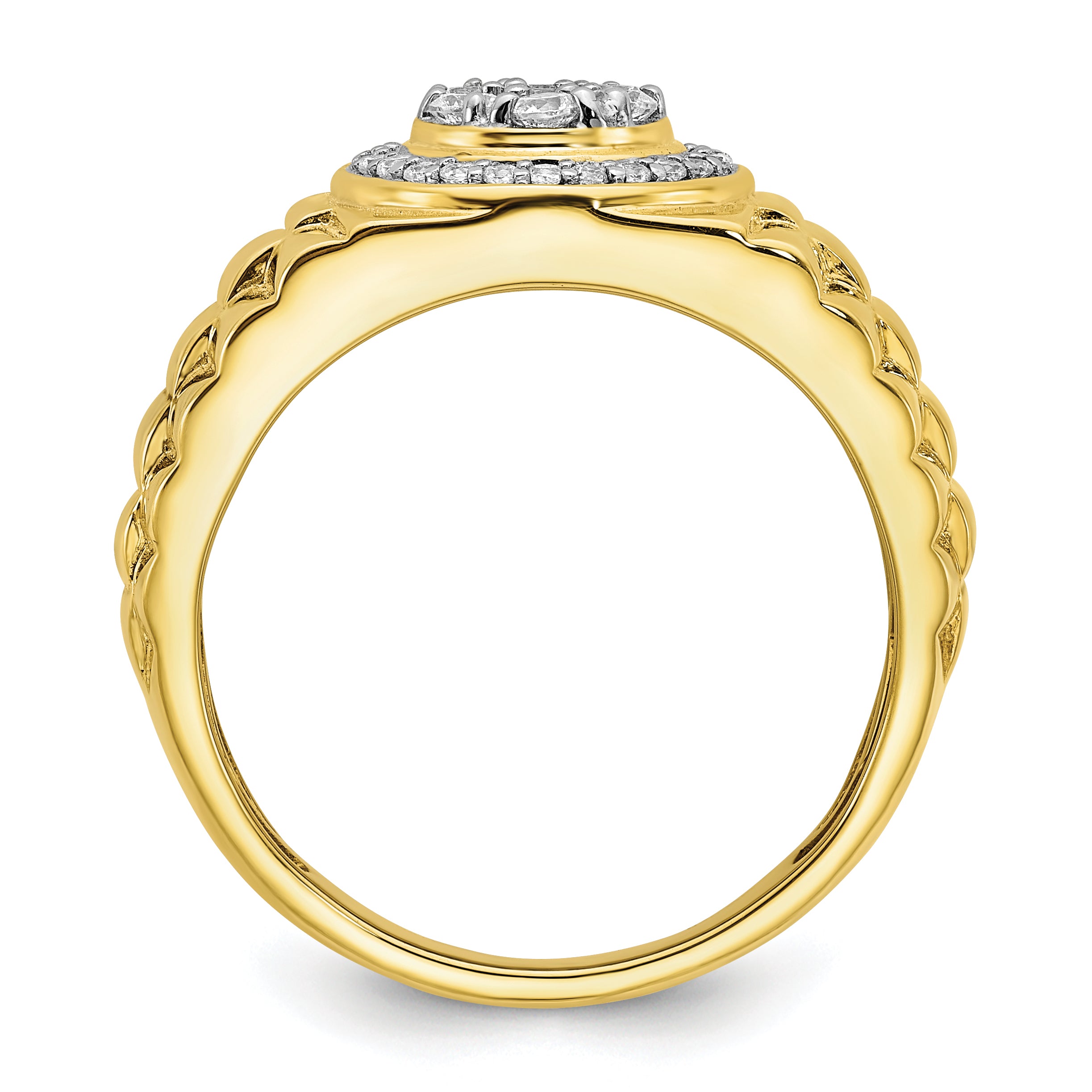 10k 1/2 ct Lab Grown Diamond VS/SI+ G+ Complete Men's Ring