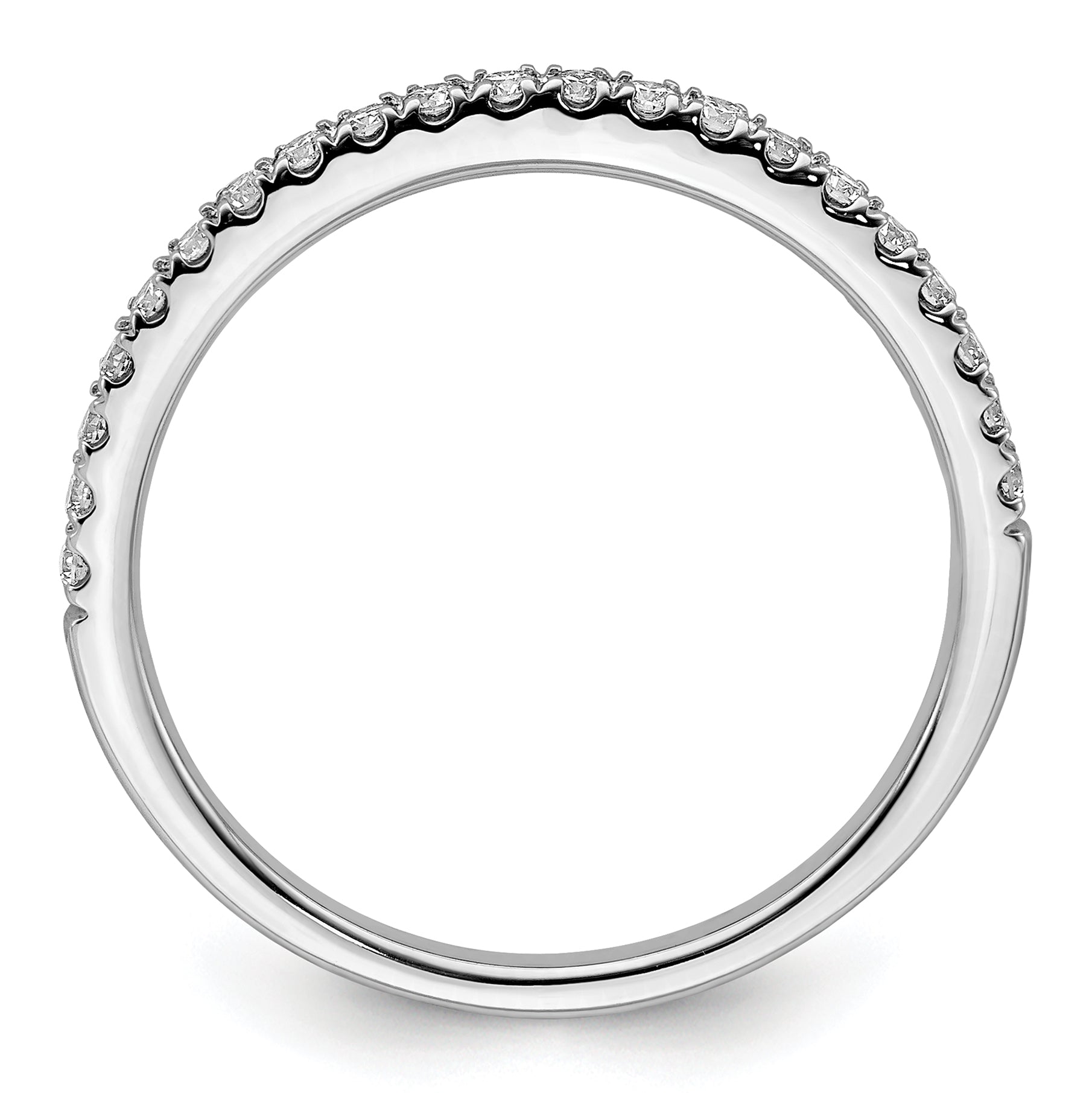 14k White Gold 1/4 carat Lab Grown Diamond VS/SI+ G+ Comp Wedding Band