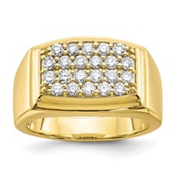 10k 1 ct Lab Grown Diamond VS/SI+ G+ Cluster Men's Ring