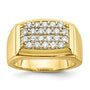 10k 1 ct Lab Grown Diamond VS/SI+ G+ Cluster Men's Ring