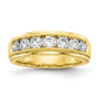 10k 1 1/2 ct Lab Grown Diamond VS/SI+ G+ 7 Stone Complete Men's Ring