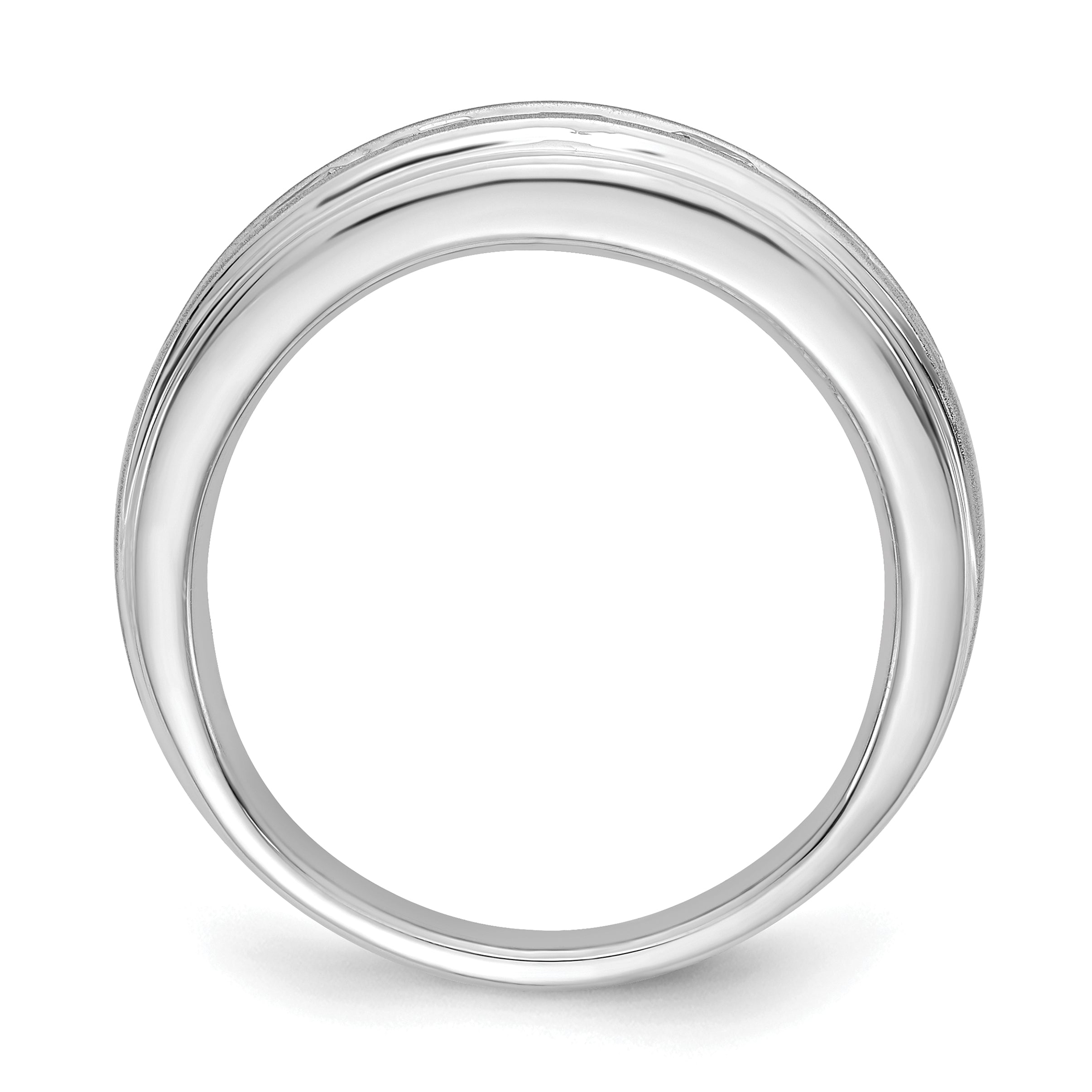10k White Gold 1 1/2 ct Lab Grown Dia VS/SI+ G+ 7 Stone Comp Men's Ring