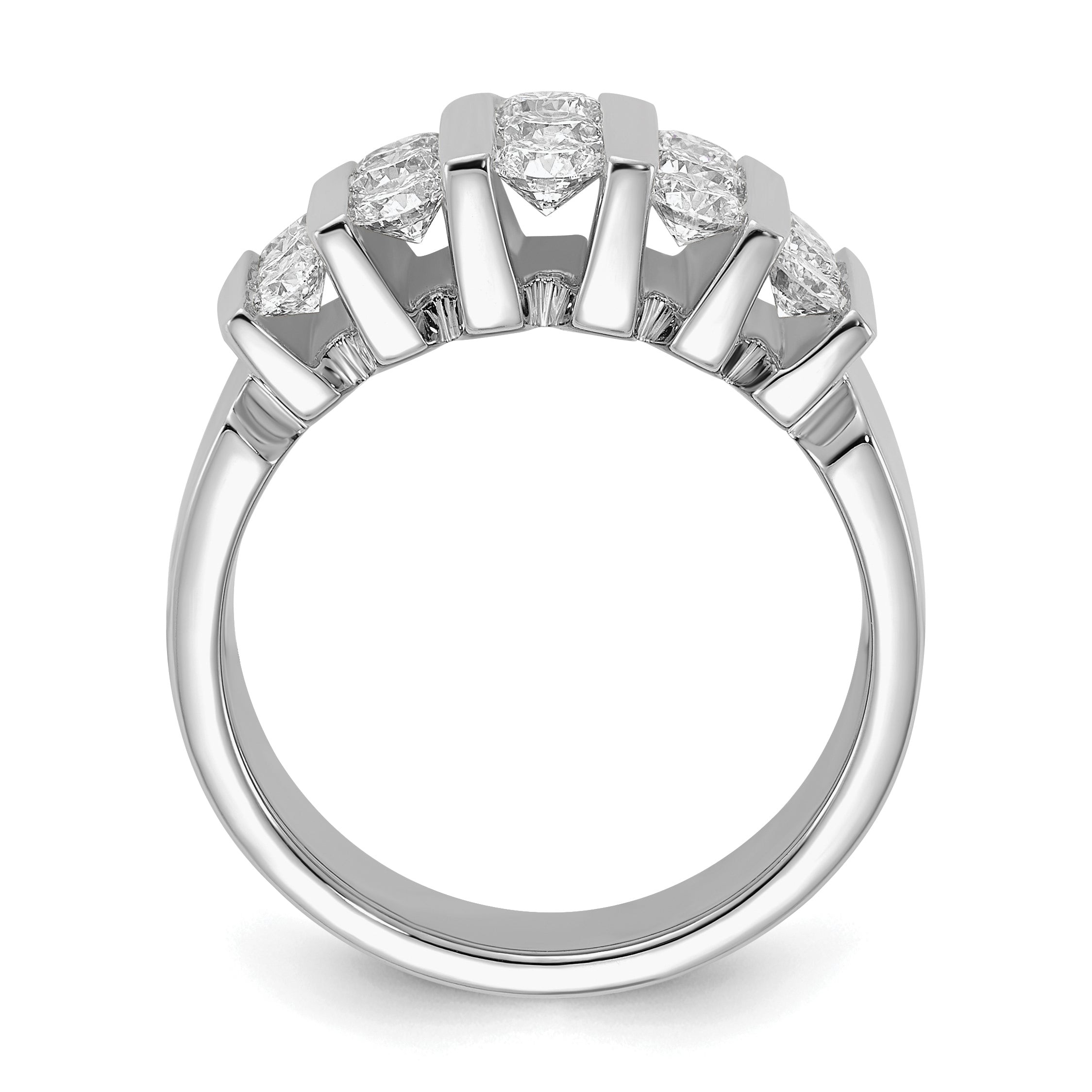14k White Gold 1 1/2ct Lab Grown Diamond VS/SI+ G+ Complete Fashion Band