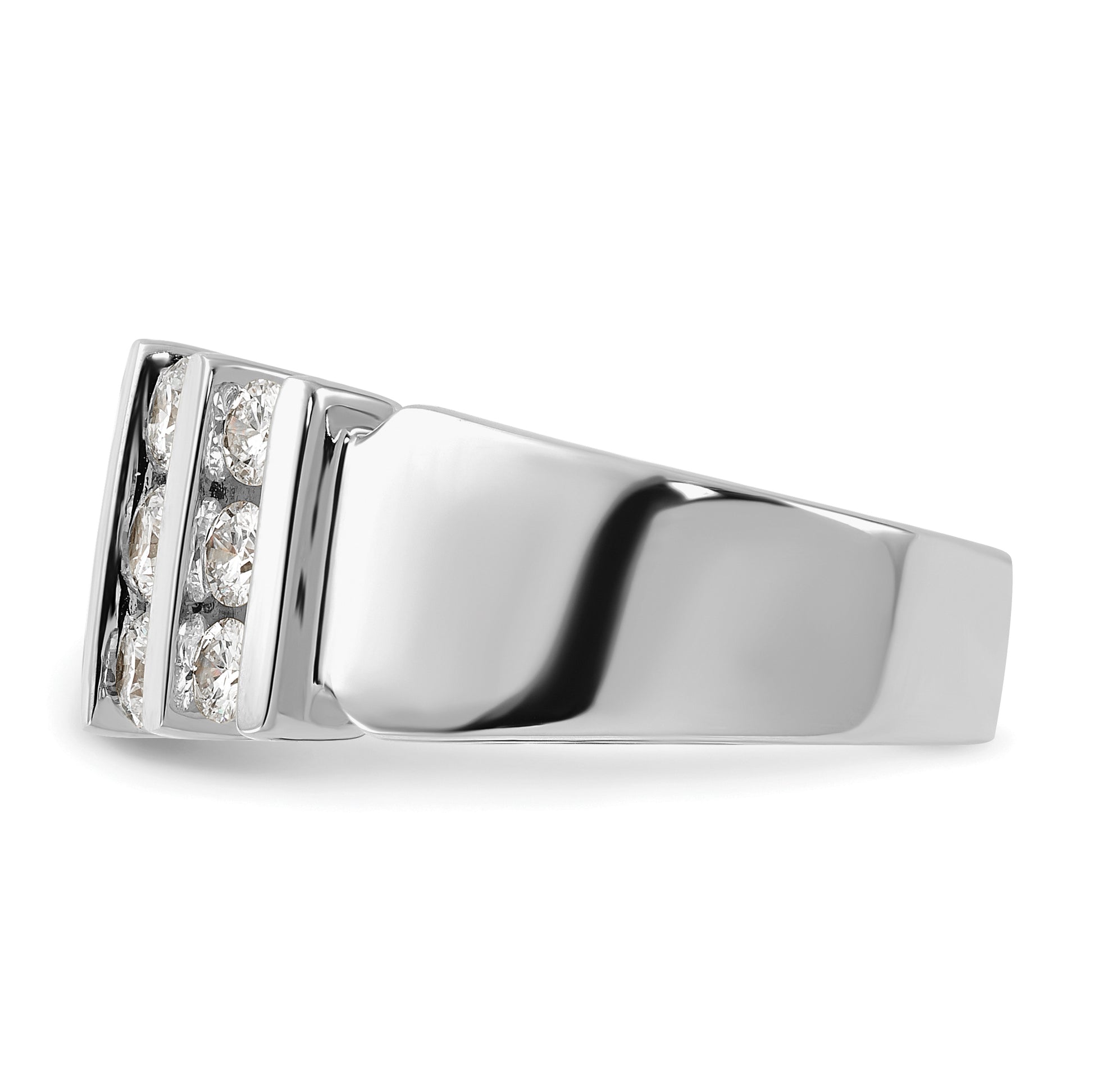 14k White Gold 1 1/2ct Lab Grown Diamond VS/SI+ G+ Complete Fashion Band
