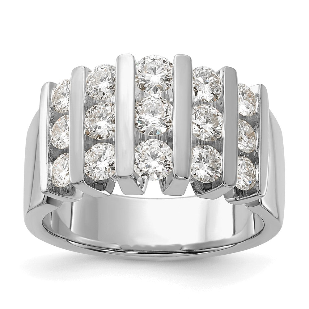 14k White Gold 1 1/2ct Lab Grown Diamond VS/SI+ G+ Complete Fashion Band