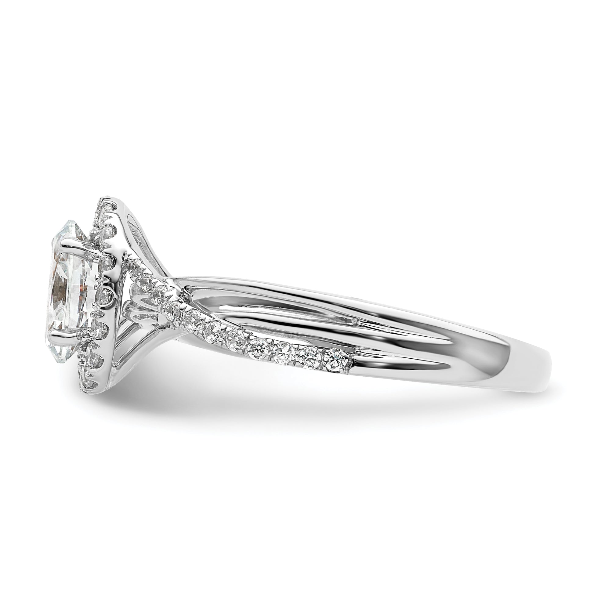 14kw 1 ct Cert Lab Grown Dia VS/SI+ G+ Complete Bypass Engagement Ring