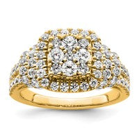 14ky Lab Grown Diamond VS/SI+ G+ Cluster Ring