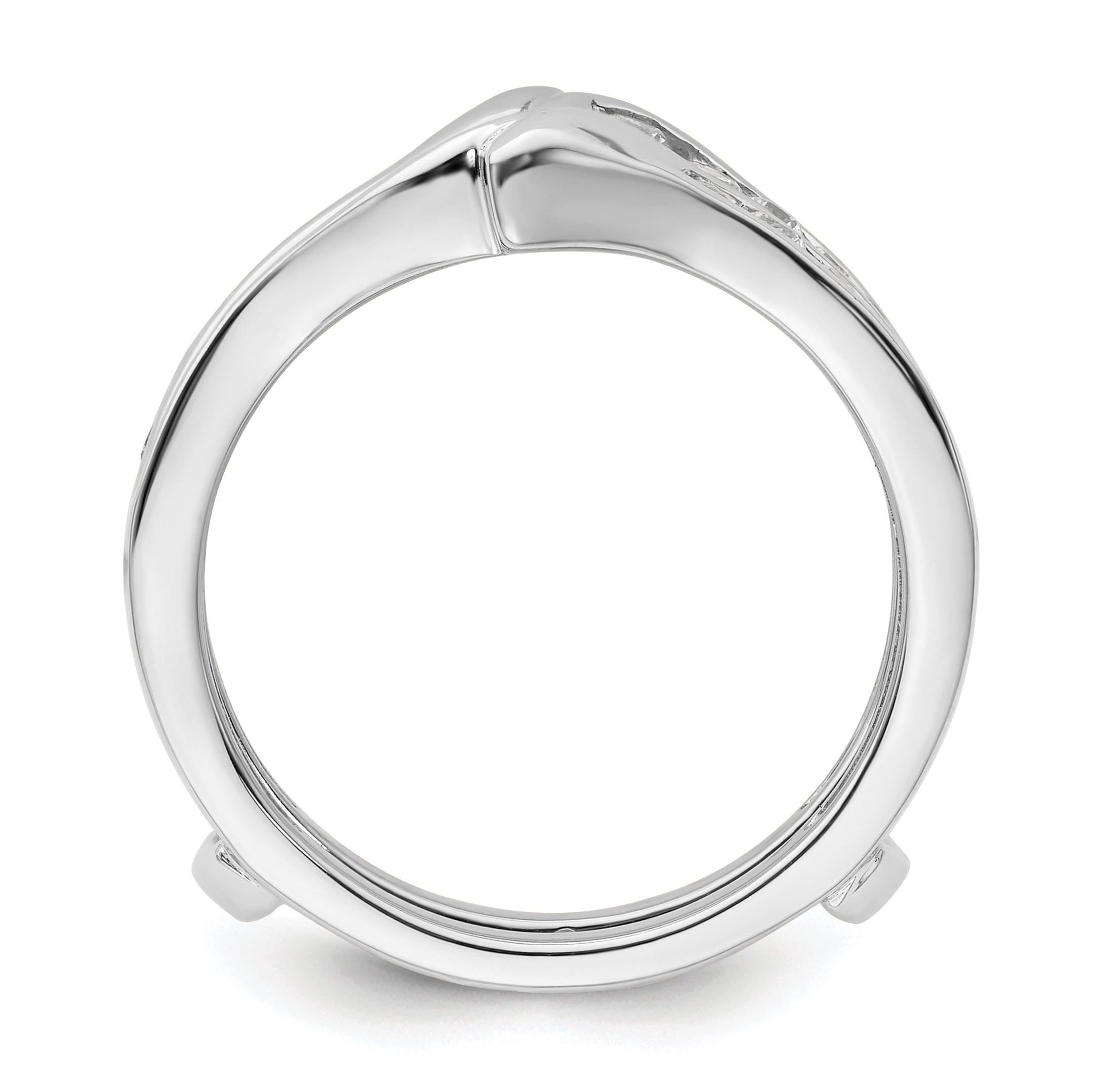 14k White Gold 5/8 ct Lab Grown Diamond VS/SI+ G+ Complete Ring Guard