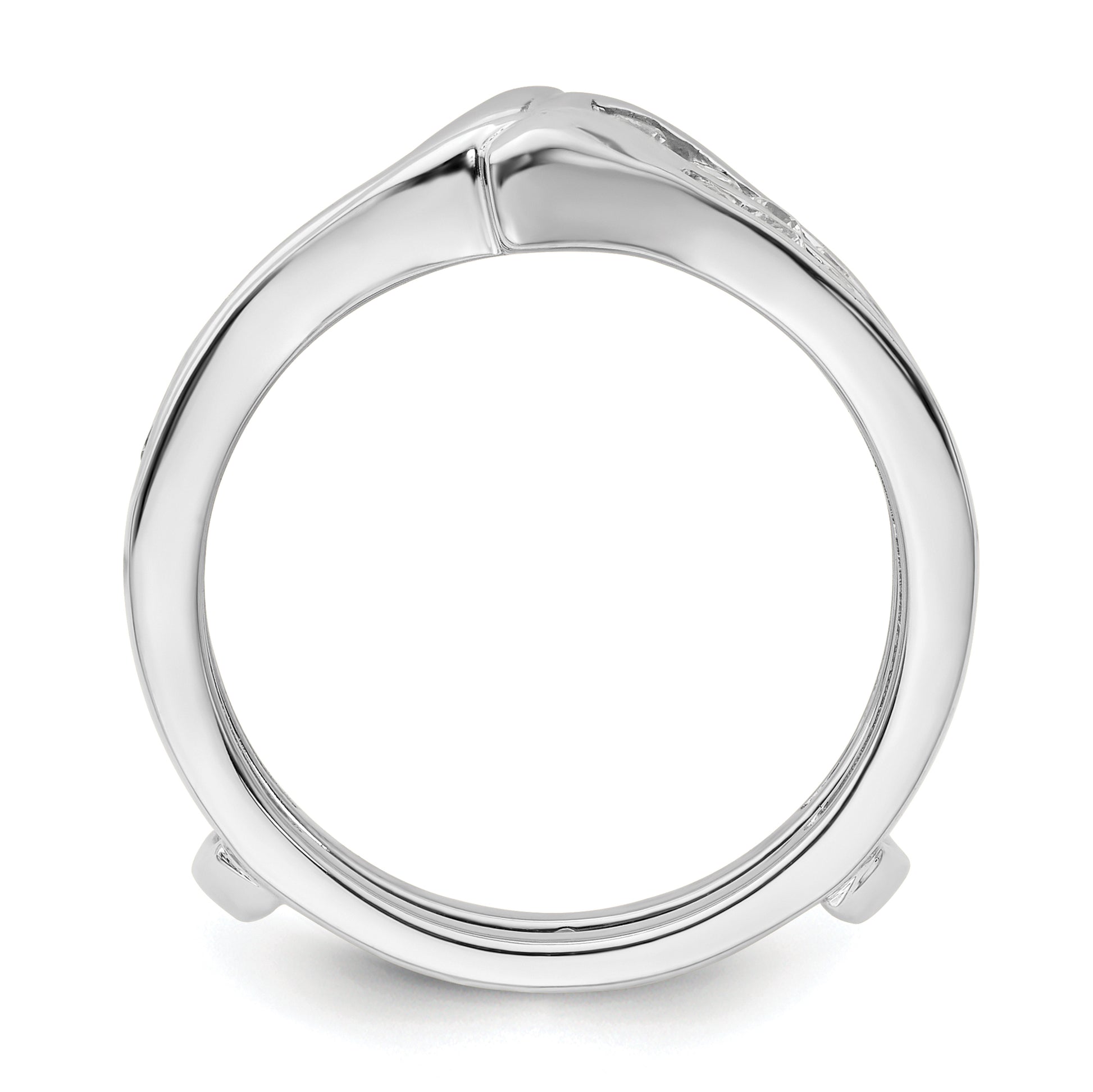 14k White Gold 5/8 ct Lab Grown Diamond VS/SI+ G+ Complete Ring Guard