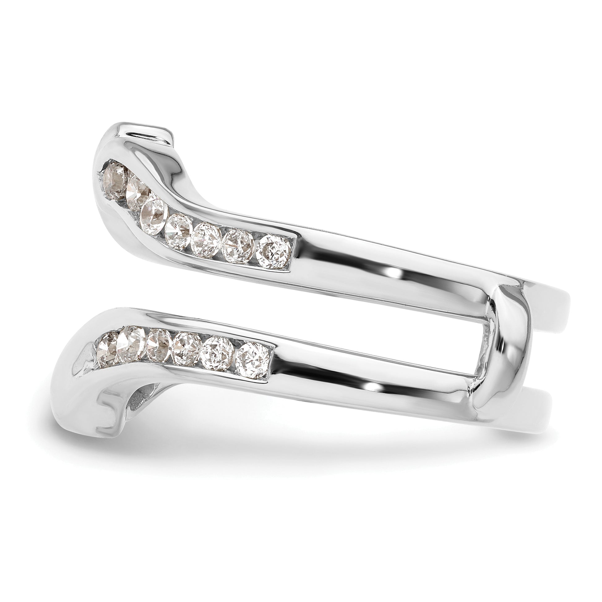 14k White Gold 5/8 ct Lab Grown Diamond VS/SI+ G+ Complete Ring Guard