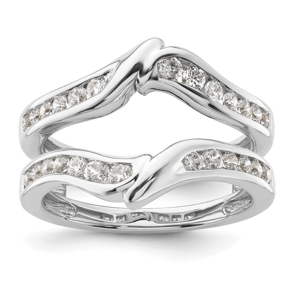14k White Gold 5/8 ct Lab Grown Diamond VS/SI+ G+ Complete Ring Guard