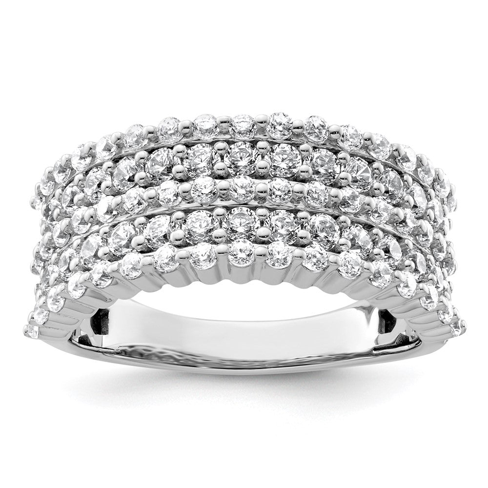 14k White Gold 1 1/2 ct Lab Grown Diamond VS/SI+ G+ Fashion Band