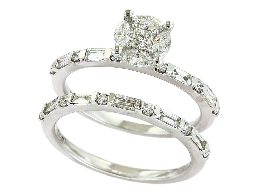 EFFY 14K WHITE GOLD DIAMOND RING