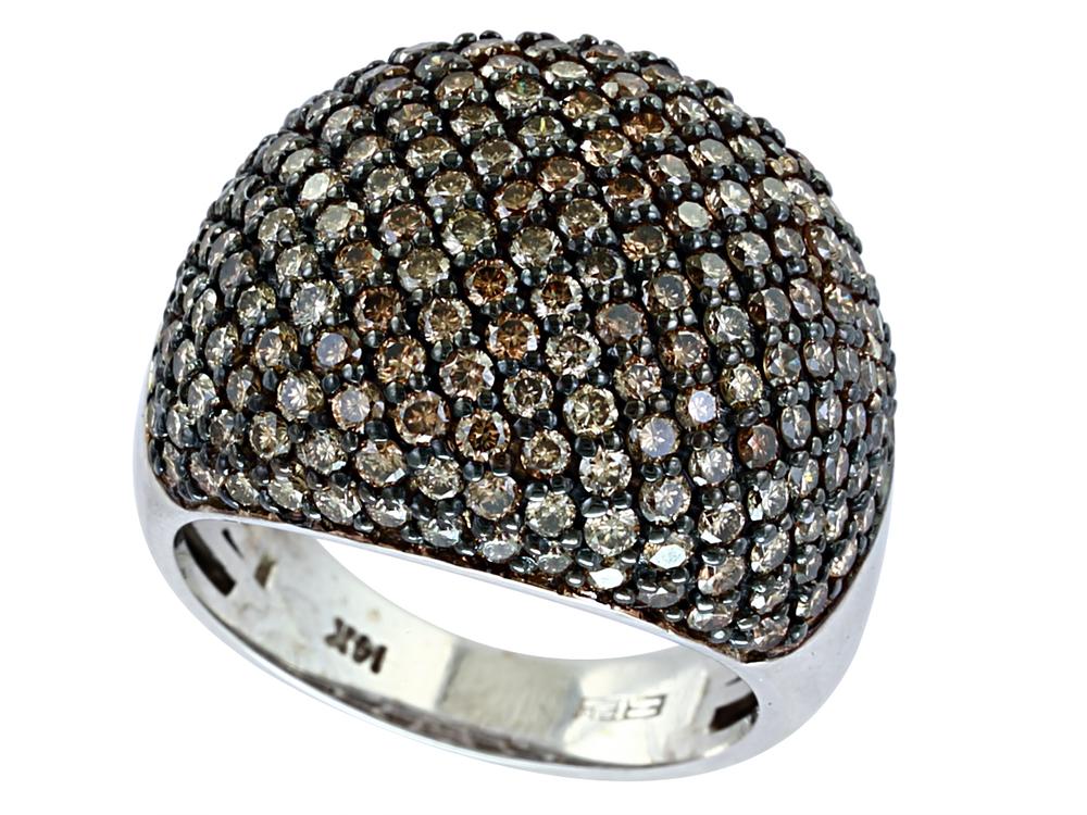 EFFY 14K WHITE GOLD ESPRESSO DIAMOND RING