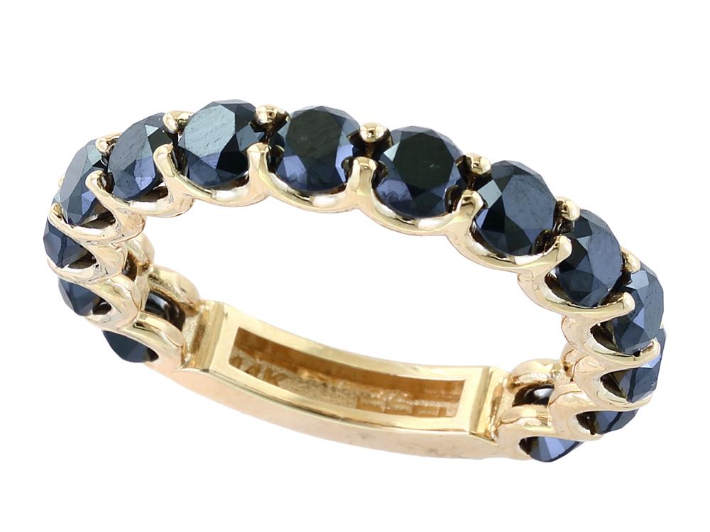 EFFY 14K YELLOW GOLD BLACK DIAMOND RING