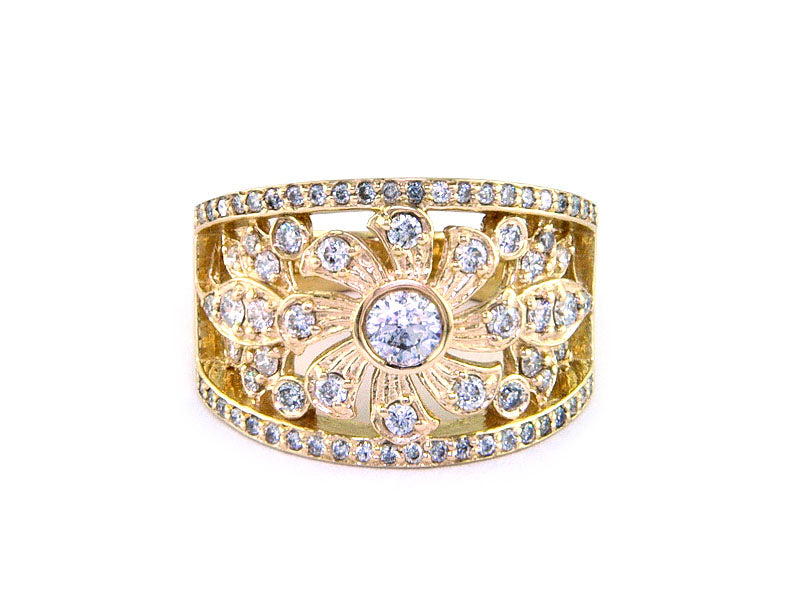 EFFY 14K YELLOW GOLD DIAMOND RING