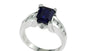 EFFY 14K WHITE GOLD DIAMOND,NATURAL SAPPHIRE RING