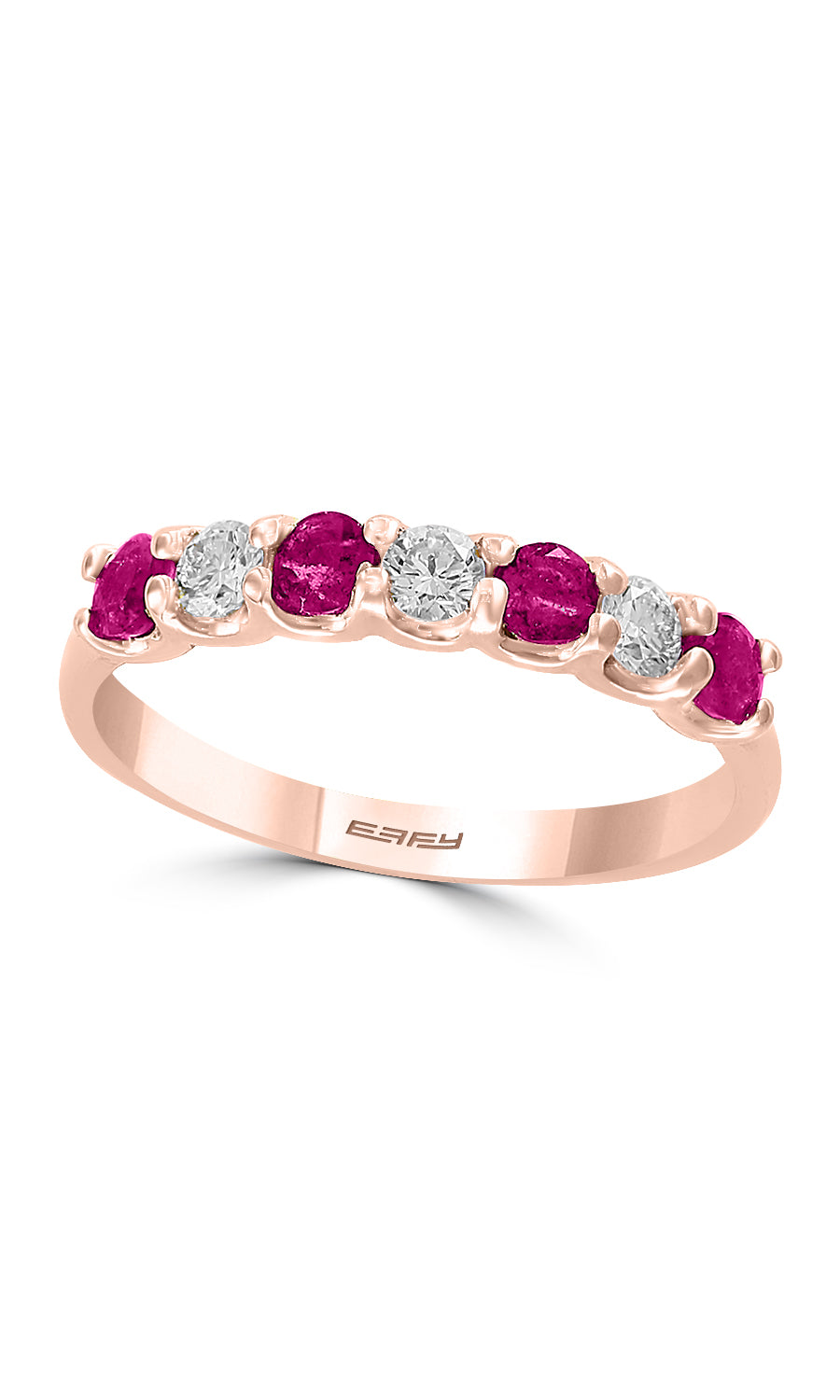 Effy 14K Rose Gold Diamond, Natural Ruby Ring