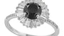EFFY 14K WHITE GOLD DIAMOND,BLACK DIAMOND RING
