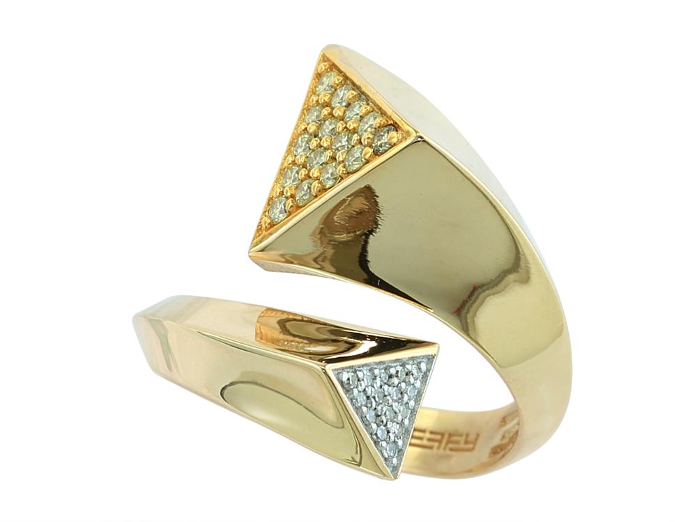 EFFY 14K YELLOW GOLD DIAMOND,NATURAL YELLOW DIAMOND RING