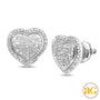 10KW 0.30CTW DIAMOND HEART EARRINGS