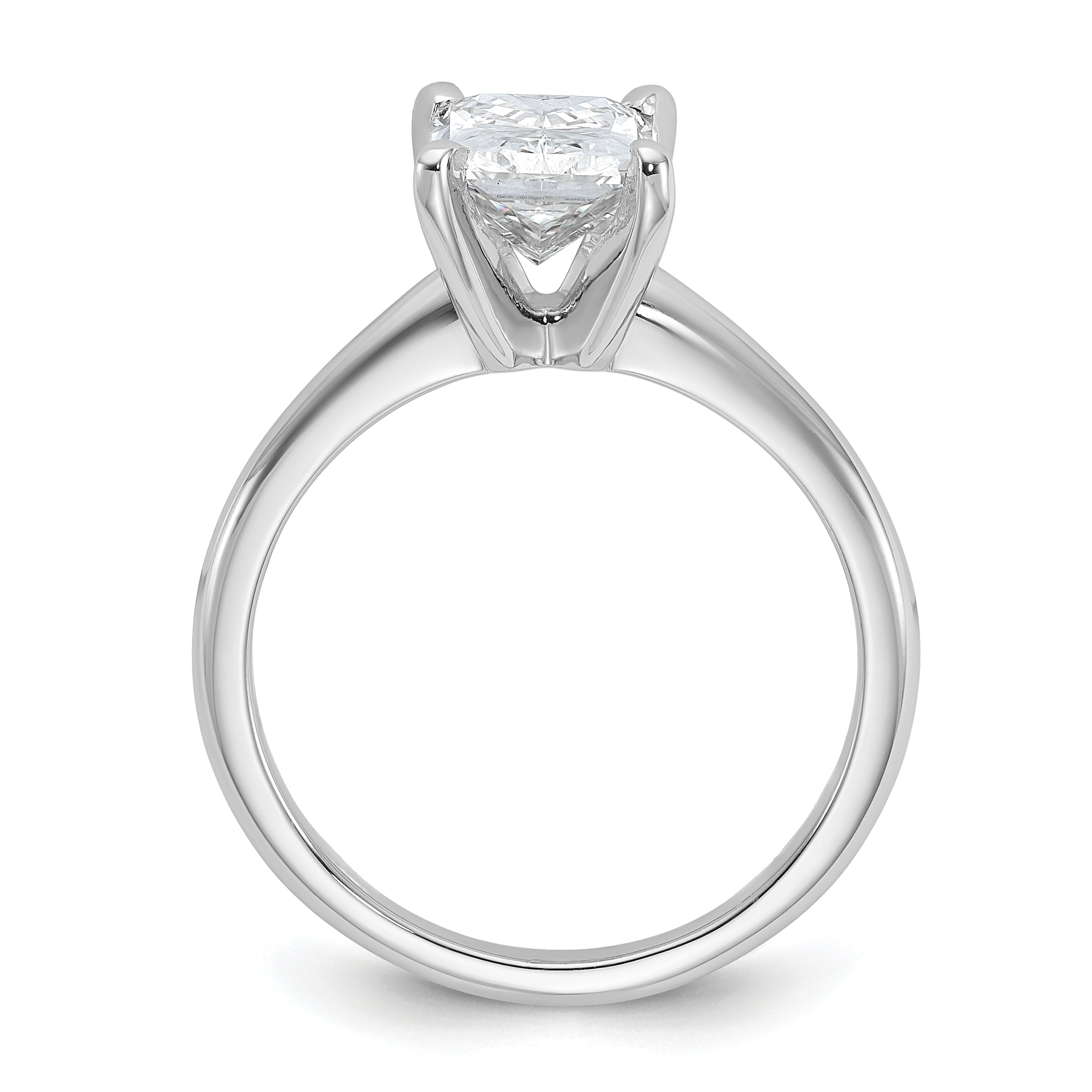 14kw 2ct Lab Grown Diamond VS/SI+ G+ Radiant Solitare Comp Eng Ring