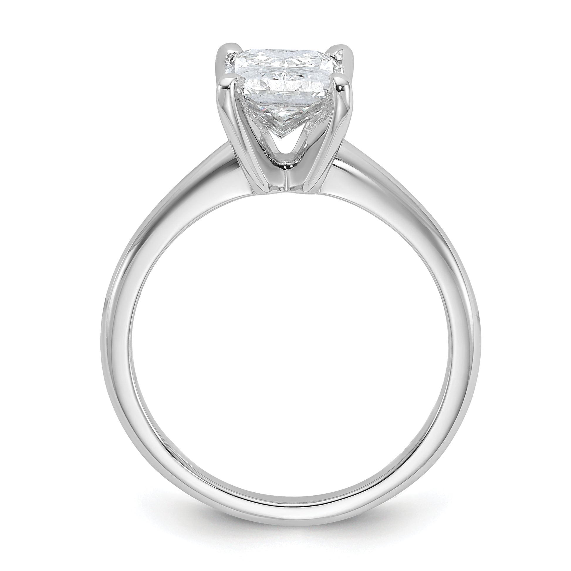 14kw 2ct Lab Grown Diamond VS/SI+ G+ Radiant Solitare Comp Eng Ring
