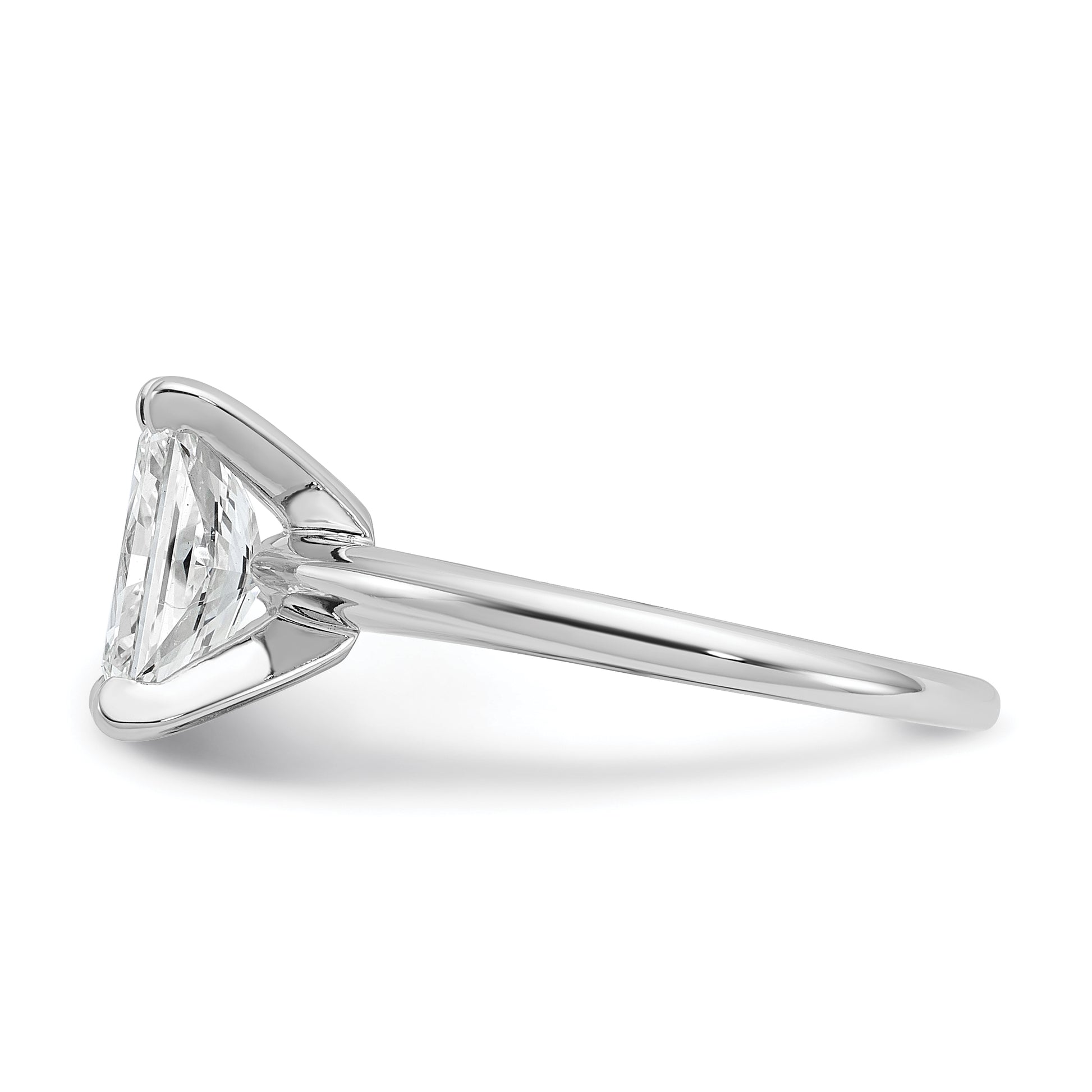 14kw 2ct Lab Grown Diamond VS/SI+ G+ Radiant Solitare Comp Eng Ring