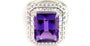 EFFY 925 STERLING SILVER ,AMETHYST RING