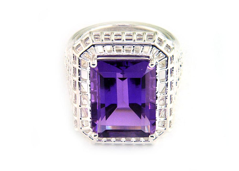 EFFY 925 STERLING SILVER ,AMETHYST RING