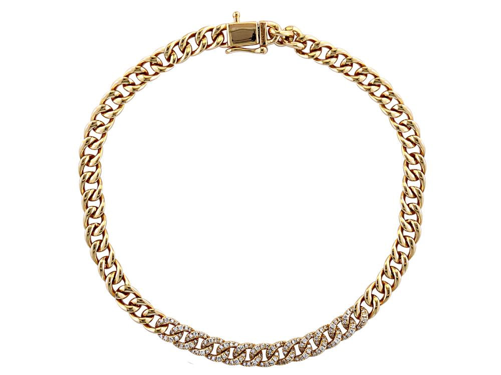 EFFY 14K YELLOW GOLD DIAMOND BRACELET