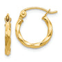 14k Twist Polished Hoop Earring